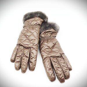 UGG Genuine Dyed Shearling Trim  Water Resistant Tech Gloves Size M/M